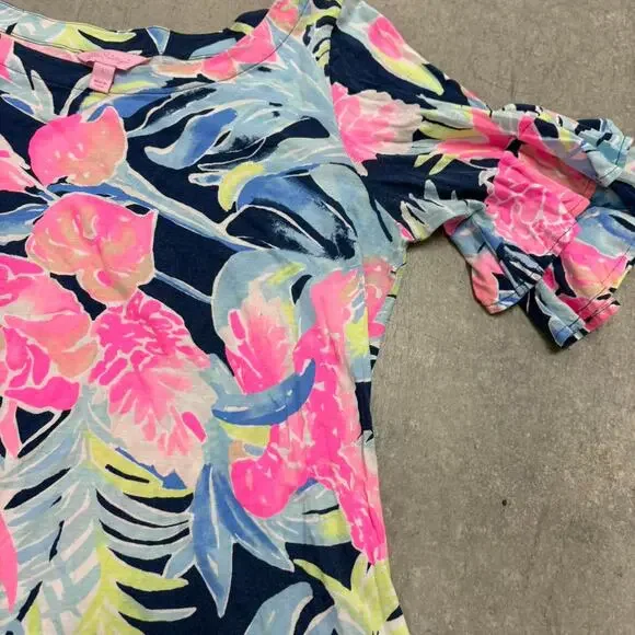Lilly pulitzer large flutter sleeve casual t shirt - Picture 3 of 6